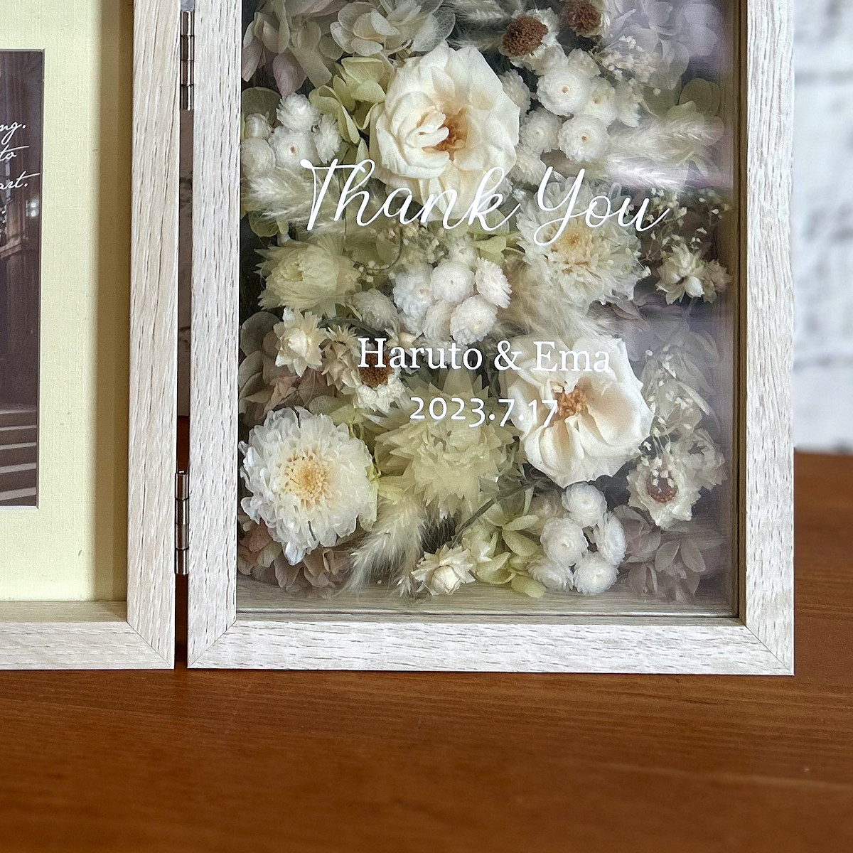フローリストレマン プリザーブドフラワー フォトフレーム 写真立て 名