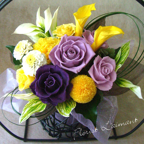 プリザーブドフラワー 花 和風 長寿祝い 敬老の日 お正月 古希祝い